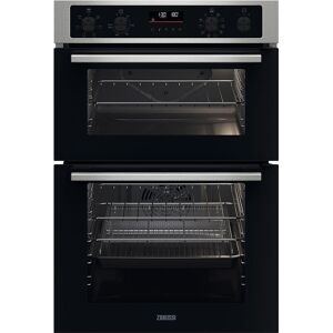 ZANUSSI ZKCNA7XN Electric Double Oven - Stainless Steel & Black, Stainless Steel