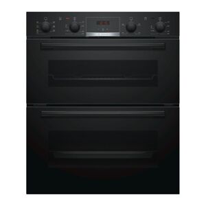 BOSCH Serie 4 NBS533BB0B Electric Built-under Double Oven - Black, Black