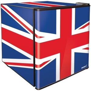 HUSKY Union Jack HUS-EL193 Mini Fridge - Red, White & Blue, Patterned,Red,Blue