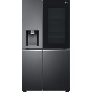 LG InstaView GSXV91MCAE American-Style Smart Fridge Freezer - Matte Black, Black