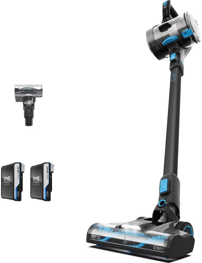 VAX Blade 4 Pet Dual Battery CLSV-B4DP Cordless Vacuum Cleaner  Graphite & Blue, Blue,Silver/Grey