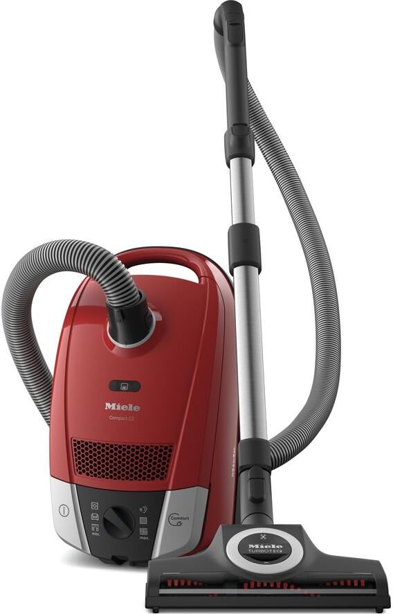 MIELE Compact C2 Cat & Dog Flex PowerLine Cylinder Vacuum Cleaner - Red, Red