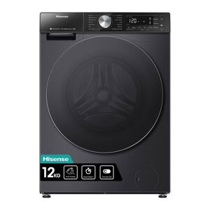 HISENSE WF5S1245BB WiFi-enabled 12 kg 1400 Spin Washing Machine - Black, Black