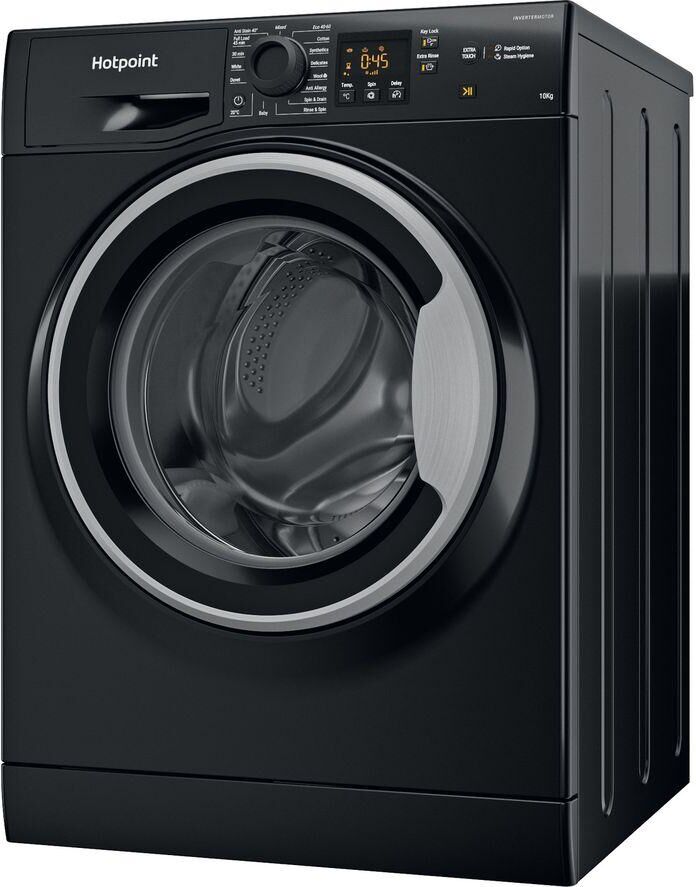 HOTPOINT NSWM 1045C BS UK N 10 kg 1400 Spin Washing Machine - Black, Black