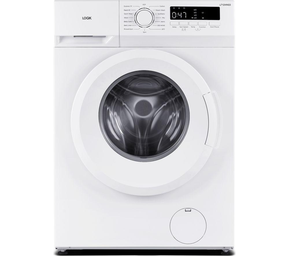 LOGIK L712WM23 7 kg 1200 Spin Washing Machine - White, White
