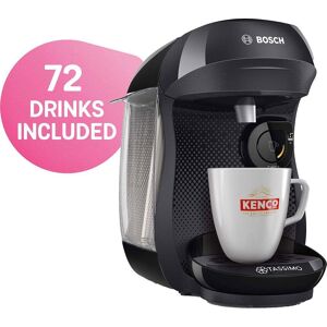 TASSIMO by Bosch Happy TAS1002GB7 Coffee Machine with Kenco & Cadbury drink starter bundle -  Black, Black