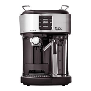 MORPHY RICHARDS 172023 Traditional Pump Espresso Coffee Machine - Black & Silver, Black,Silver/Grey