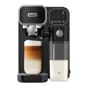 BREVILLE Prima Latte Luxe VCF166 Coffee Machine - Black & Silver, Black,Silver/Grey