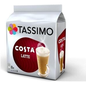 TASSIMO Costa Latte T Discs - Pack of 8, Silver/Grey