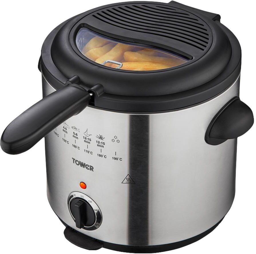 TOWER T17070 Deep Fryer - Silver, Silver/Grey