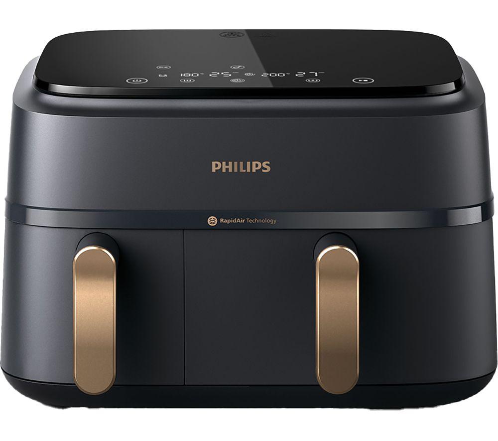 PHILIPS 3000 Series NA352/00 Dual Zone Air Fryer - Black, Black