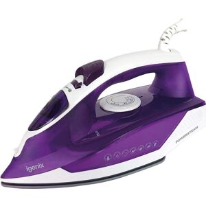 IGENIX PowerSteam IG3122 Steam Iron - White & Purple