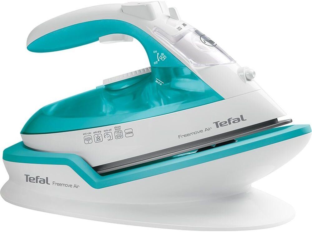 TEFAL Freemove Air FV6520G0 Cordless Steam Iron - Blue & White, Blue,White