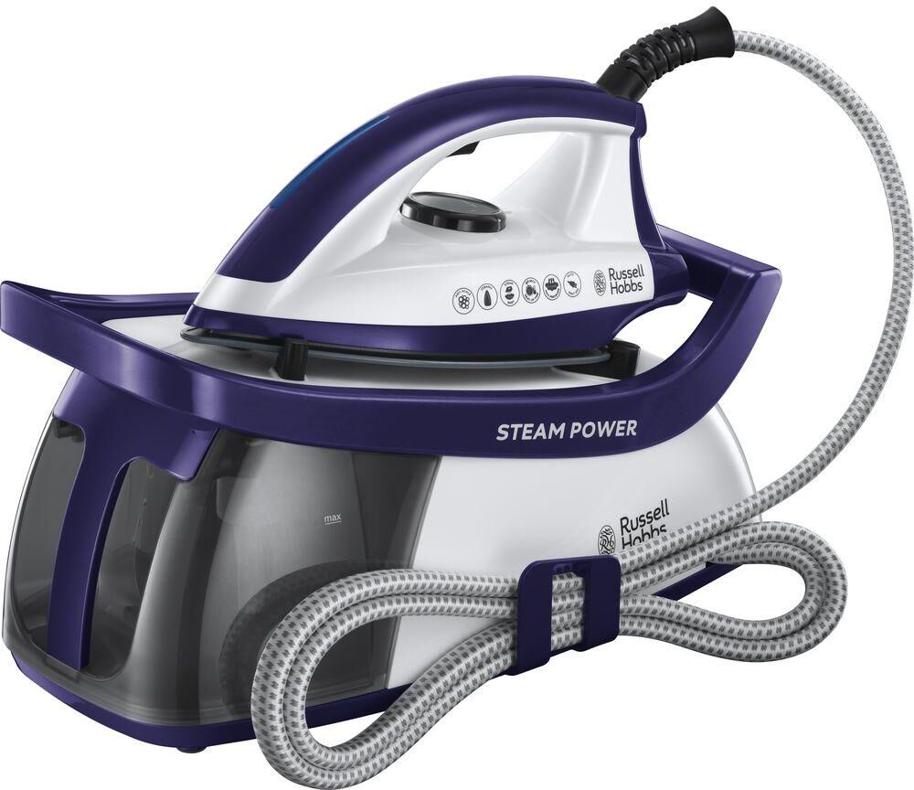 RUSSELL HOBBS Series 3 Steam Power 100 Steam Generator Iron - Purple, Blue