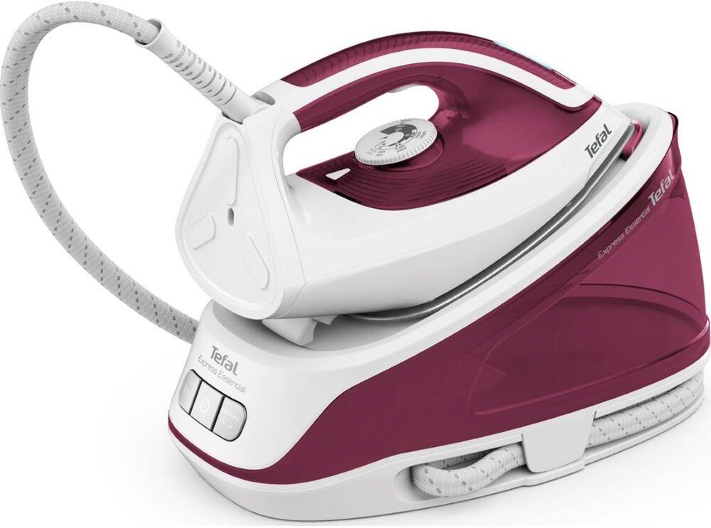 TEFAL Express Essential SV6110 Steam Generator Iron - White & Red