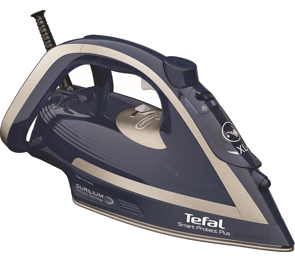 TEFAL Smart Protect Plus FV6872G0 Steam Iron  Blue & Silver