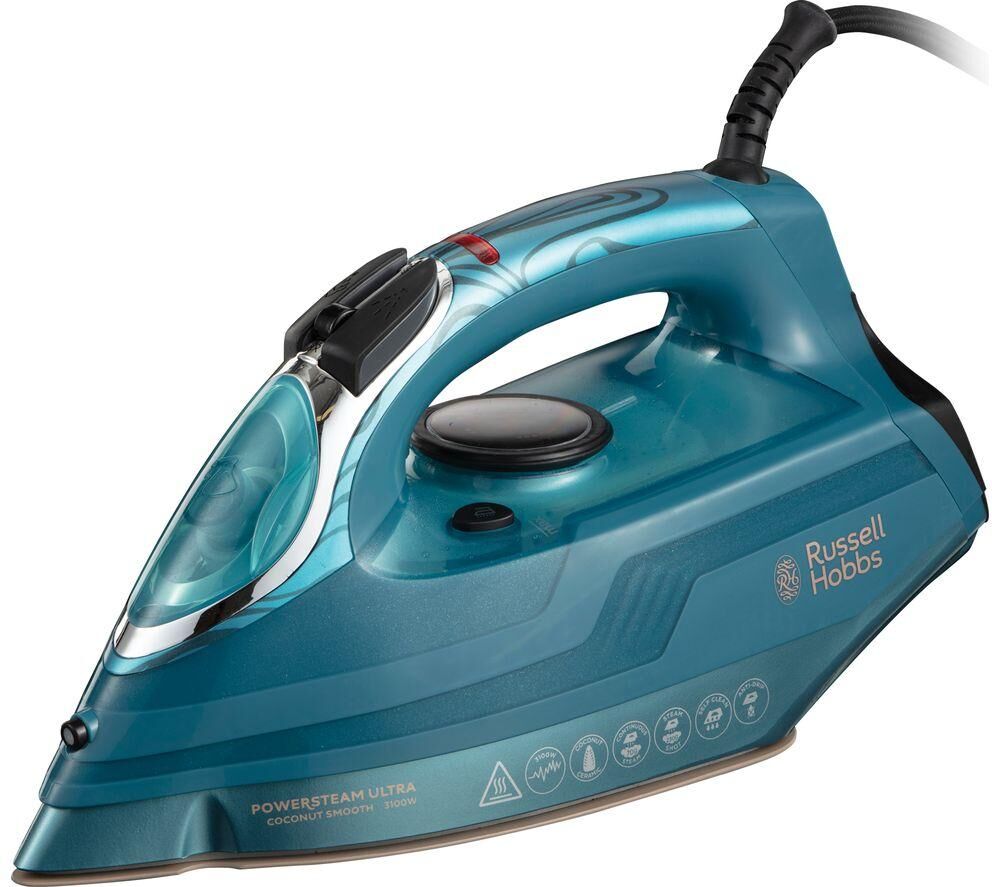 Russell Hobbs R HOBBS PowerSteam Ultra Coconut Smooth 26340 Steam Iron - Blue