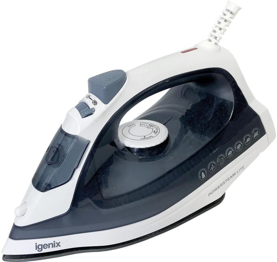 IGENIX PowerSteam Lite IG3116 Steam Iron - White & Blue