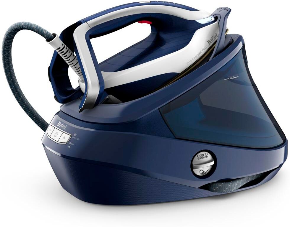 TEFAL Pro Express Vision GV9812 High Pressure Steam Generator Iron - Blue & White