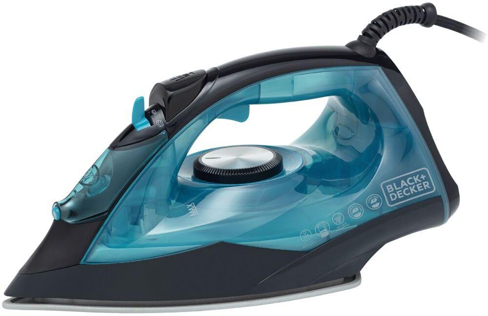 BLACK + DECKER BLACK  DECKER BXIR22002GB Steam Iron - Black & Blue