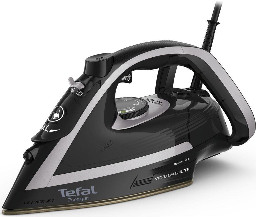 TEFAL Puregliss FV8062G0 Steam Iron - Black & Blue, Blue,Black