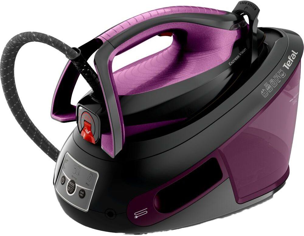 TEFAL Express Vision SV8154 Steam Generator Iron - Black & Purple, Purple,Black