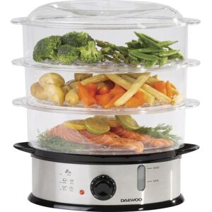 DAEWOO SDA1338 Food Steamer - Black & Silver