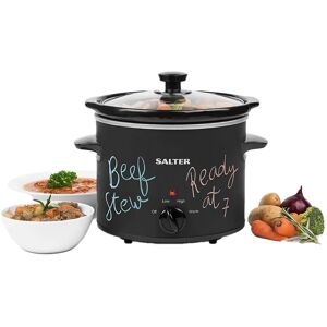 SALTER Chalkboard EK2842 Slow Cooker - Black, Black