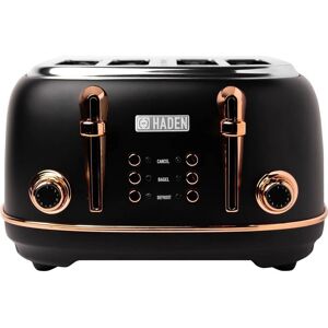 HADEN Heritage 205377 4-Slice Toaster - Black & Copper