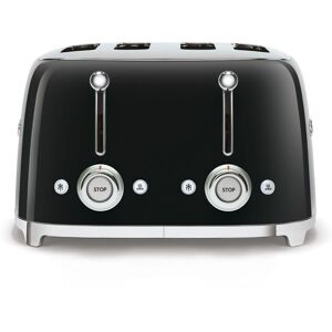 SMEG 50's Retro Style TSF03BLUK 4-Slice Toaster - Black, Black