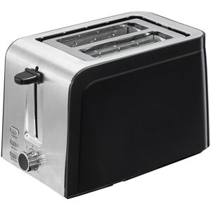 LOGIK L02TSS17 2-Slice Toaster - Black & Stainless Steel, Stainless Steel