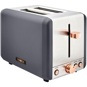 TOWER Cavaletto T20036RGG 2-Slice Toaster - Grey & Rose Gold