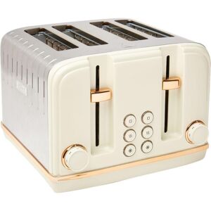 HADEN Salcombe 198785 4-Slice Toaster - Cream & Copper