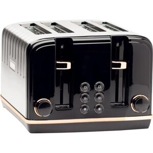 HADEN Salcombe 191168 4-Slice Toaster - Black & Copper