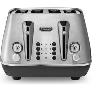 DELONGHI Distinta X CTI4003.M 4-Slice Toaster - Stainless Steel, Stainless Steel