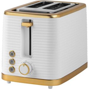 SALTER Palermo EK5032WHT 2-Slice Toaster - White & Gold