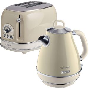 ARIETE ARPK1 Vintage 2-Slice Toaster & Jug Kettle Bundle - Beige