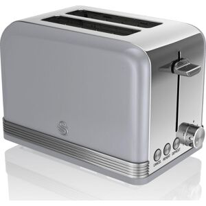 Swan ST19010GRN 2-Slice Toaster - Grey, Silver/Grey