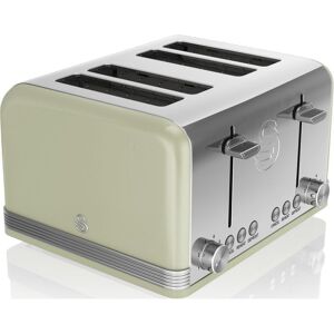 Swan Retro ST19020GN 4-Slice Toaster - Green, Green