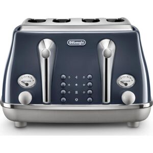 DELONGHI Icona Capitals CTOC4003.BL 4-Slice Toaster - Blue, Blue