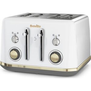 BREVILLE Mostra VTT937 4-Slice Toaster - White, White