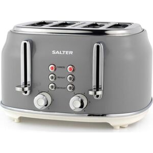 SALTER Retro EK5739 4-Slice Toaster - Grey, Silver/Grey