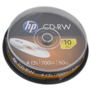 HP 12x Speed CD-RW Blank CDs - Pack of 10