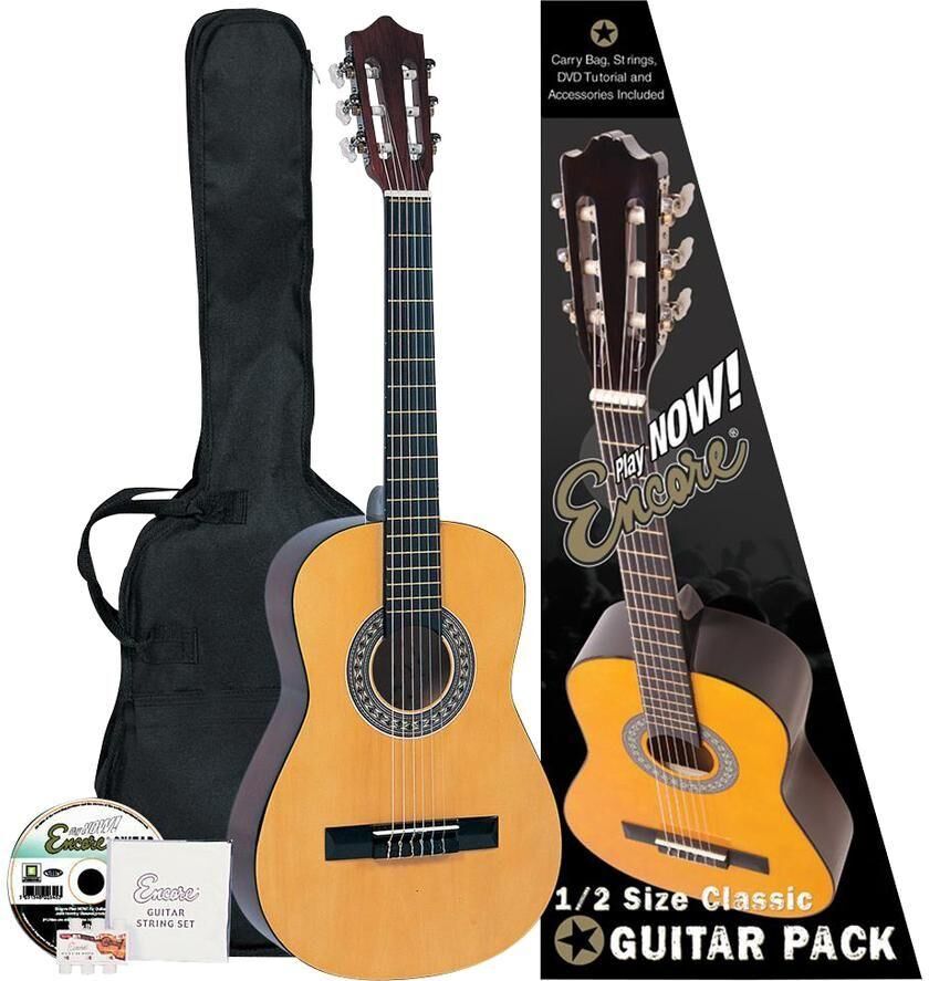 ENCORE ENC12OFT Acoustic Guitar Bundle - Natural, Brown