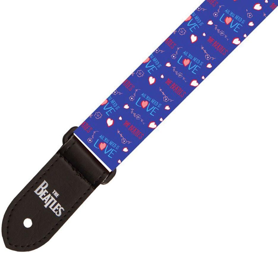 THE BEATLES BEATUS2 Ukulele Strap - Love Is, Blue,Purple,Patterned