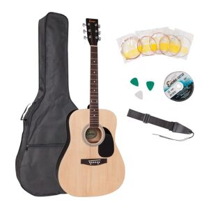 ENCORE EWP-100N Acoustic Guitar Bundle - Natural, Yellow