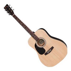 ENCORE LH-EW100N Left-Handed Acoustic Guitar Bundle - Natural, Brown