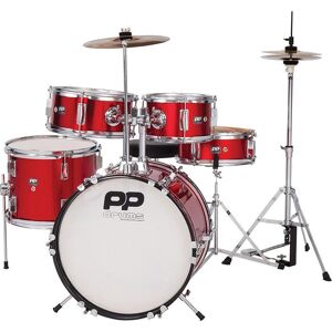 PP DRUMS PP200RD 5 Piece Junior Drum Kit - Red, Red