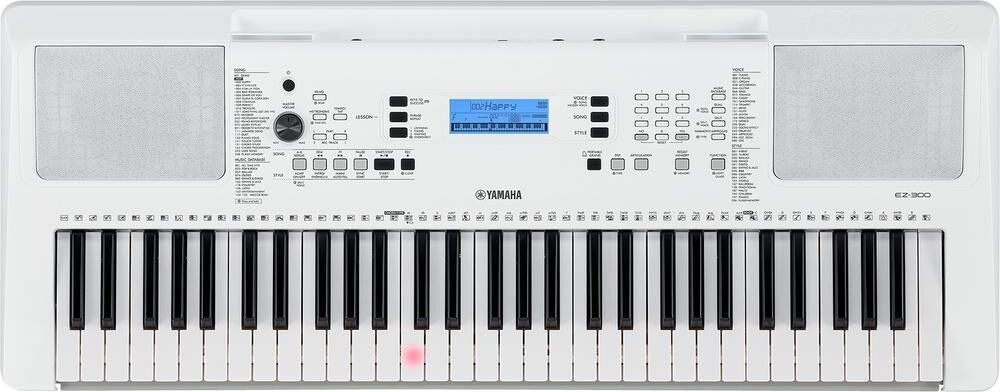 Yamaha EZ-300 Electronic Keyboard - Silver White, Silver/Grey,White