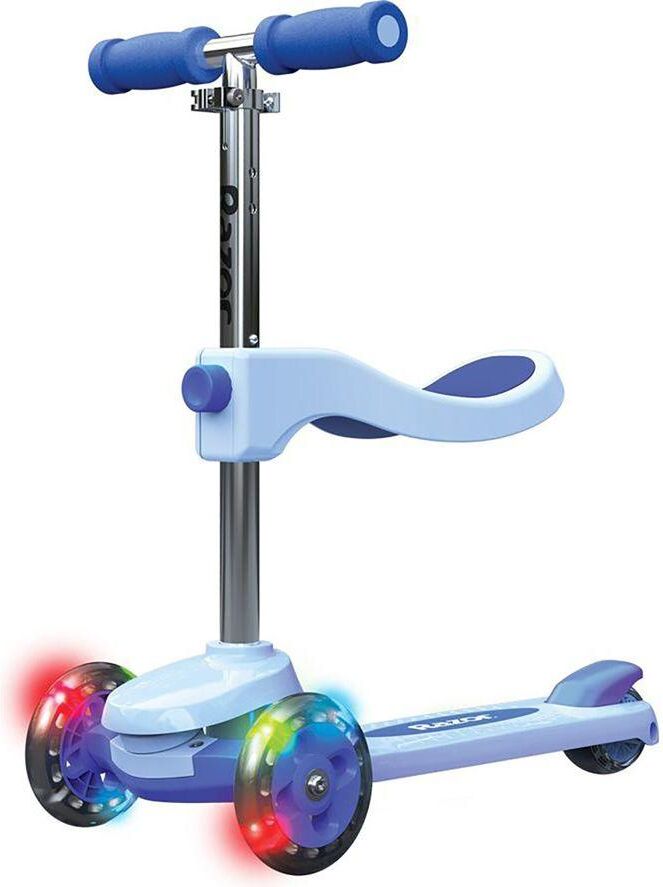 RAZOR Rollie Kids' 2-in-1 Convertible Kick Scooter - Blue, Blue